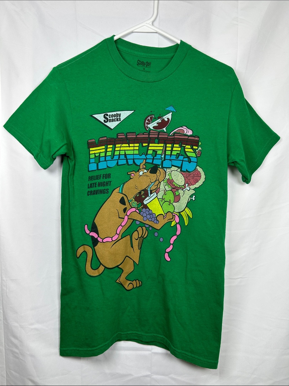 Scooby Doo Munchies Graphic T-Shirt Men’s Small Green Late Night Cravings Tee